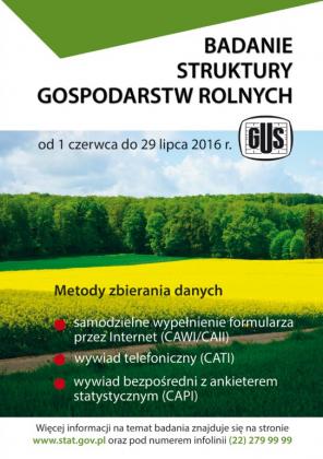 Badania statystyczne z zakresu rolnictwa 01.06-29.07.2016