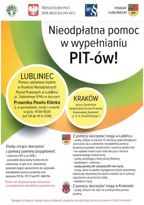 Nieodpłatna pomoc w wypełnianiu PIT-ów!