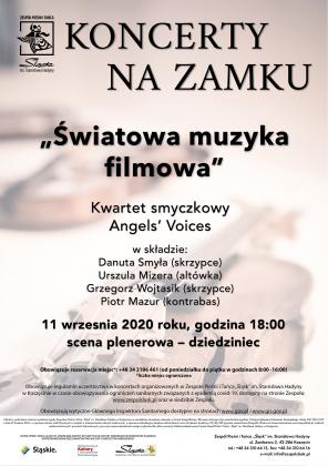 Koncerty na Zamku 'Światowa muzyka filmowa' - 11 września 2020 roku, godzina 18:00