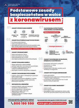 Podstawowe zasady bezpieczeństwa w walce z koronawirusem