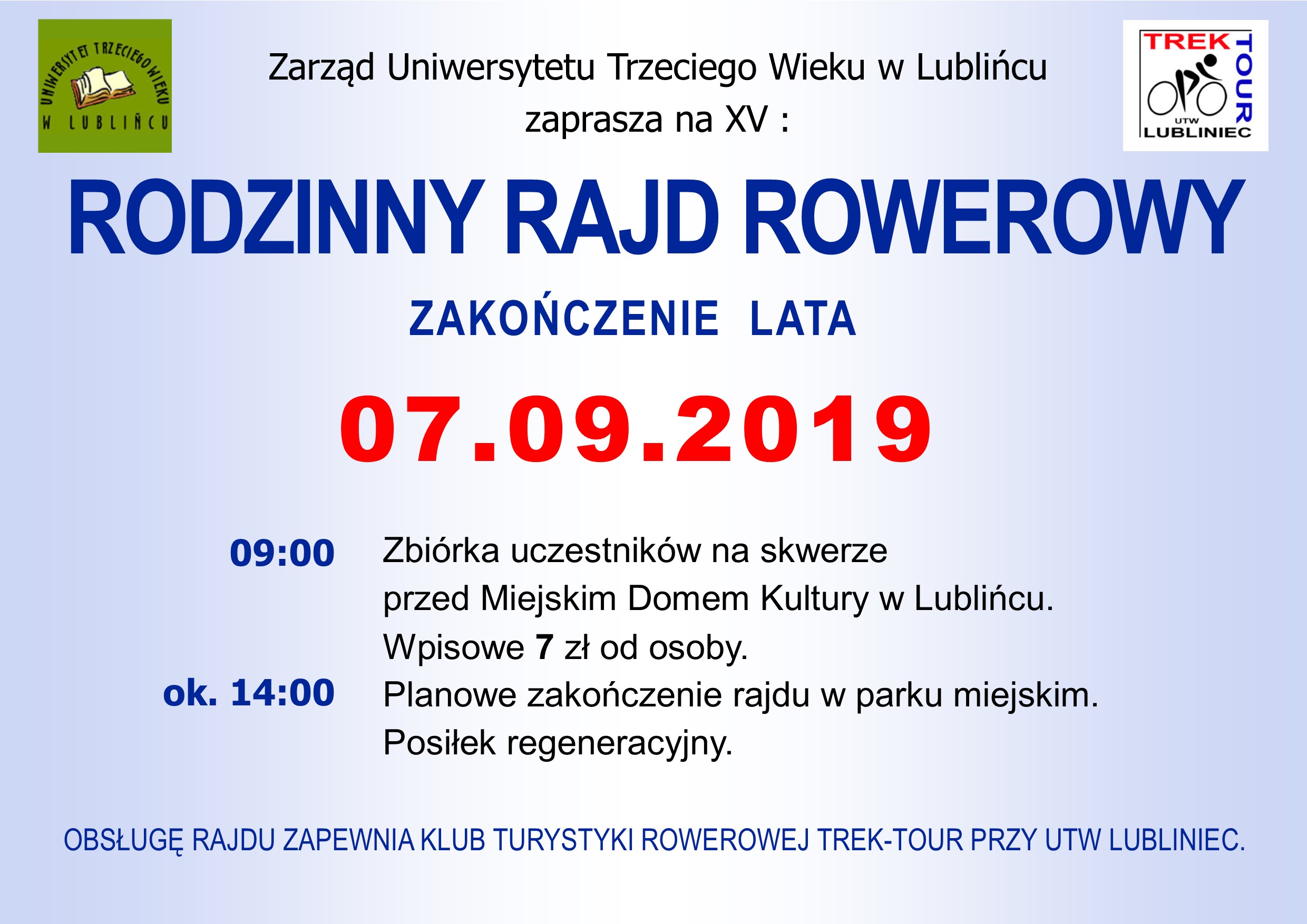 XVI Rodzinny Rajd Rowerowy