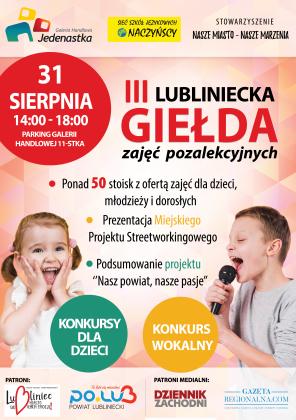 Zapraszamy na III Lubliniecką Giełdę Zajęć Pozalekcyjnych