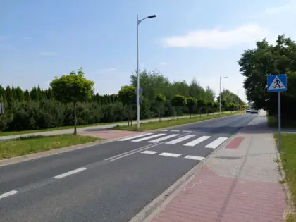 Przejście dla pieszych na skrzyżowaniu ulicy M.C. Skłodowskiej i Wilniewczyca
