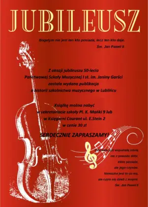 Publikacja o szkolnictwie muzycznym w Lublińcu