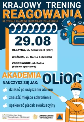 29 sierpnia przyjdź na Krajowy Trening Reagowania