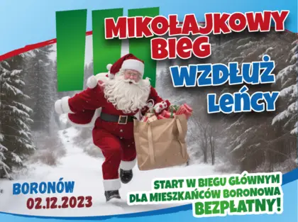 III Mikołajkowy bieg wzdłuż Leńcy w Boronowie 2.12.2023